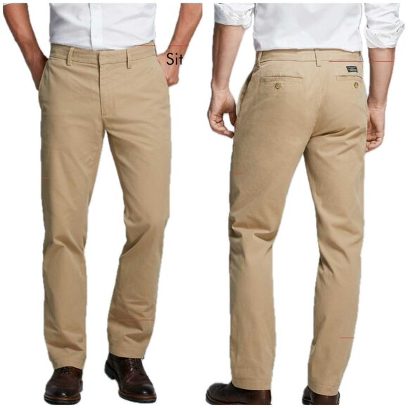 Banana Republic Emerson Straight Leg Chino Pants Men’s Khaki 31x27 - Picture 1 of 8